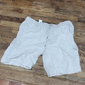 Cubavera linen mens cargo shorts